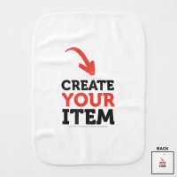 CREATE-YOUR-OWN Custom upload your design 2 sides Baby Burp Cloth