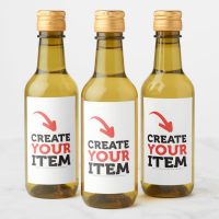 CREATE-YOUR-OWN DIY Custom Upload your design mini Wine Label favors