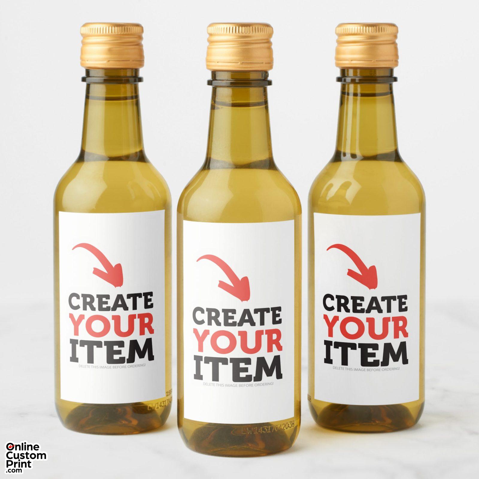 CREATE-YOUR-OWN DIY Custom Upload your design mini Wine Label favors