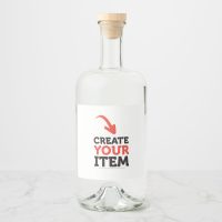 CREATE-YOUR-OWN DIY Custom Upload your design Sparkling Wine Label (Front)