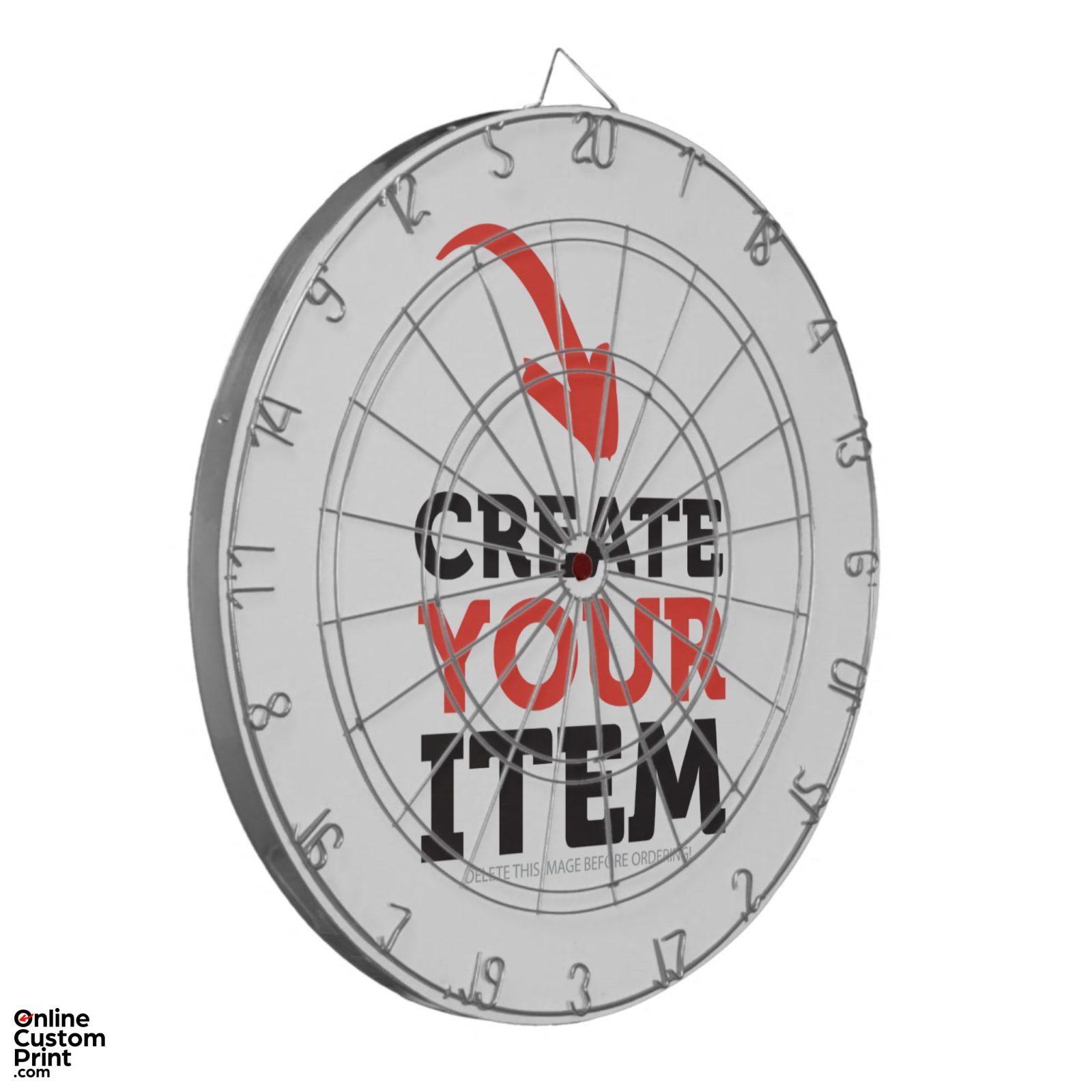 cREATE-YOUR-OWN DIY Custom upload your design Dartboard (Front)