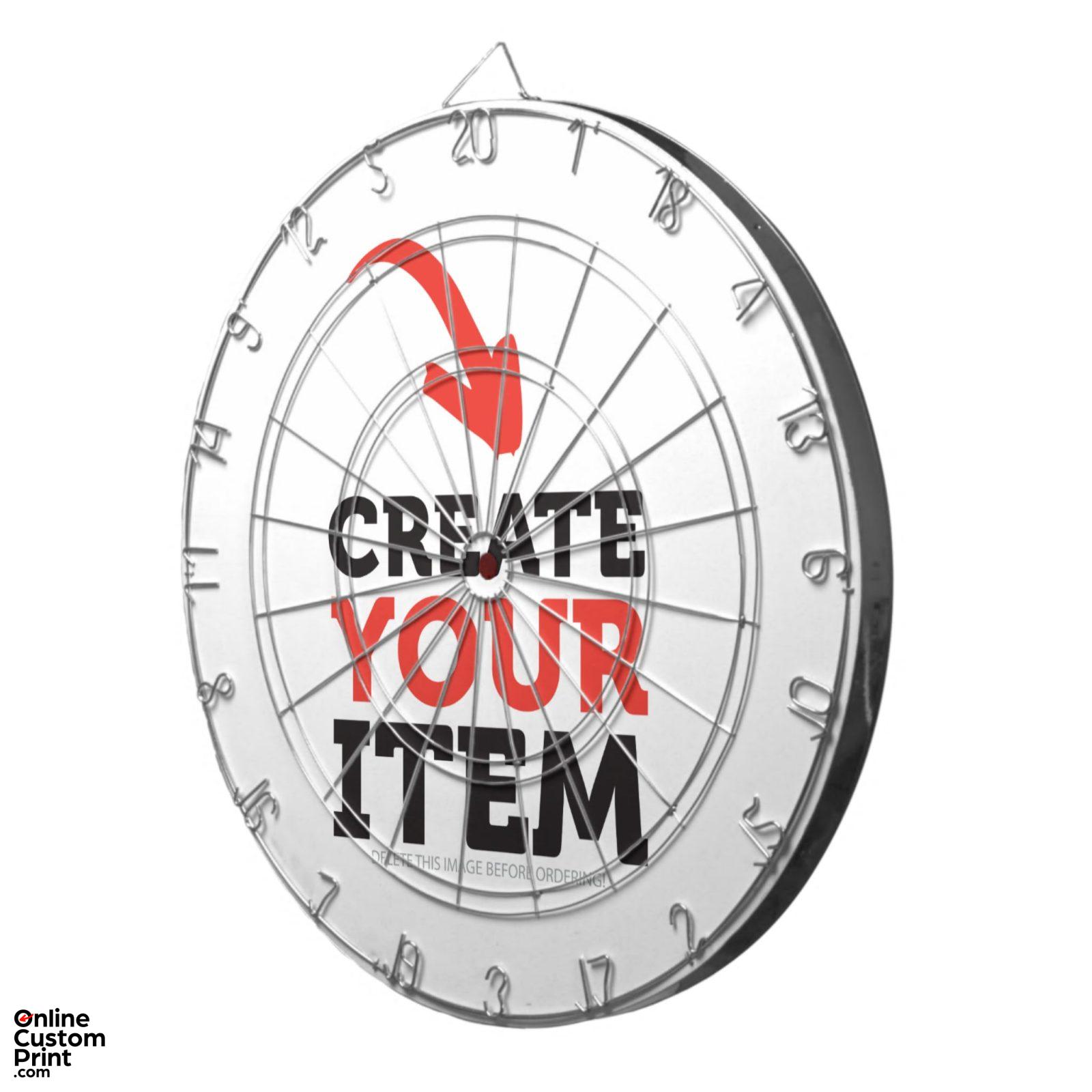 cREATE-YOUR-OWN DIY Custom upload your design Dartboard (Front)
