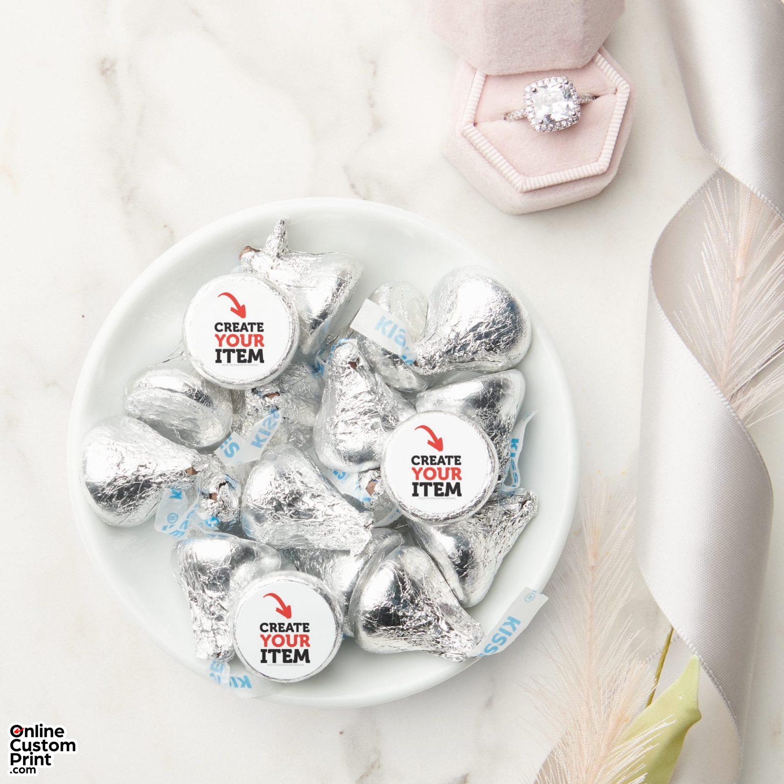 CREATE-YOUR-OWN DIY Custom upload your design Hershey®'s Kisses® (Wedding)