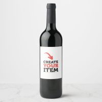 cREATE-YOUR-OWN DIY Custom Upload your design Wine Label (Front)