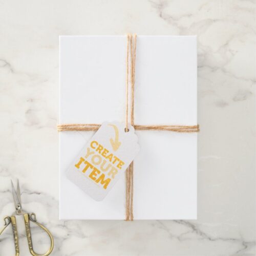 Print special and prestigious gold and silver metallic foil gift tags for Christmas