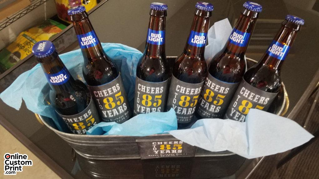 CREATE-YOUR-OWN DIY Custom Upload your design Beer Bottle Label (Front)